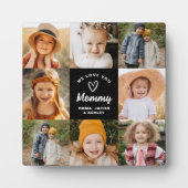私たちはあなたを愛するママ家族モダン写真コラージュ フォトプラーク (正面)
