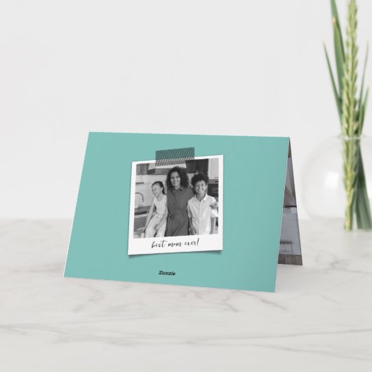 私たちはあなたを愛するママ漫画の家族ハッピー母の日 カード (裏面)