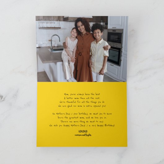 私たちはあなたを愛するママ漫画の家族ハッピー母の日 カード (内部)