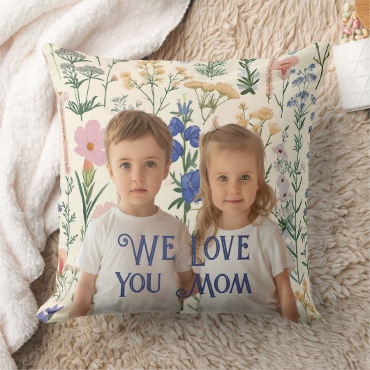 私たちはあなたを愛するママ緑の離れ母親の日の写真 クッション (ブランケット)