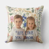 私たちはあなたを愛するママ緑の離れ母親の日の写真 クッション (正面)