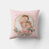 私たちはあなたを愛するママ1フォトウォーターカラー花 クッション (裏面)