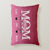 私たちはあなたを愛するママ3つの写真コラージュと名前Accen アクセントクッション (正面(垂直))