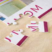 私たちはあなたを愛するママ5 Photo Collageピンクグリッター ジグソーパズル (側面)