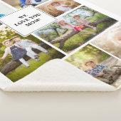 私たちはあなたを愛するママ7写真の子供の家族 シェルパブランケット (3/4)