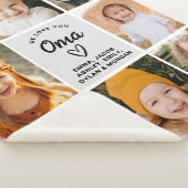 私たちはあなたを愛する大間家族モダン写真コラージュフリース シェルパブランケット (3/4)