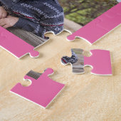 私たちはあなたを愛する大間3写真コラージュのピンクのおばあちゃん ジグソーパズル (側面)