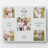 私たちはあなたを愛する母の葉5写真コラージュ フォトプラーク (正面)