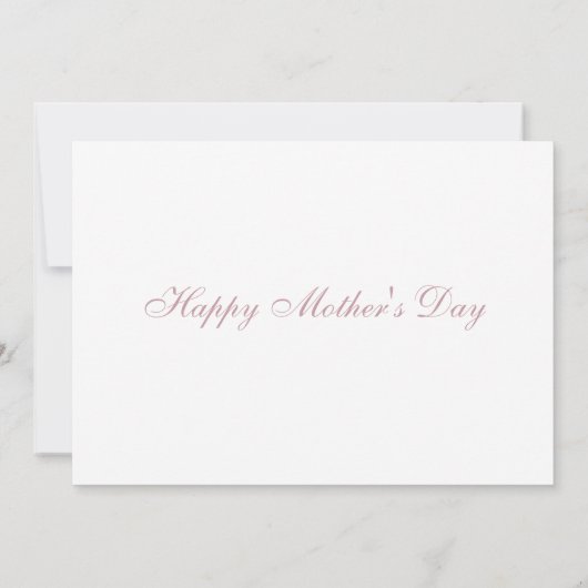 私たちはあなたを愛する母ピンクフローラ母の日写真 カード (裏面)