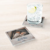 私たちはあなたを愛する赤面水彩写真 ガラスコースター (アングル)