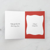 私たちはあなたを愛する4フォトレッドバースデー カード (内部)