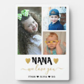 私たちはあなたを愛するNana Grandkids 3写真コラージュ フォトプラーク (正面)