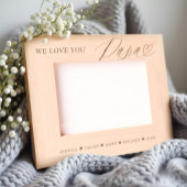 私たちはあなたを愛するPapaスクリプトハート子供の名前Keepsake レーザー彫刻フレーム