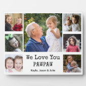 私たちはあなたを愛するPawpaw Grandkids 7写真コラージュ フォトプラーク (正面)