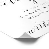 私たちはあなたを歓迎する書道スクリプト任意のイベント署名 ポスター (角)