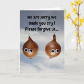 私たちはあなたを泣かせてごめんなさい! カード (黄色い花)