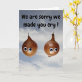 私たちはあなたを泣かせてごめんなさい！ カード (黄色い花)