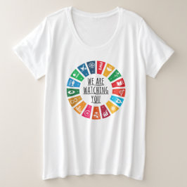 私たちはあなたを見守っている プラスサイズTシャツ