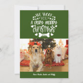 私たちはあなたを陽気なクリスマス写真のホリデーカード シーズンカード (正面)