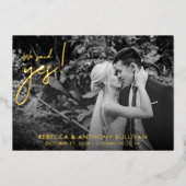 私たちはいえました フォト | 結婚式 フォト レセプション 箔招待状 (正面)