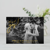 私たちはいえました フォト | 結婚式 フォト レセプション 箔招待状 (立ち正面)