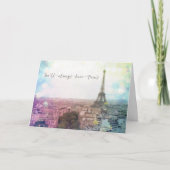 私たちはいつもパリに行く | ロマンチックなグリーティングカード カード (正面)