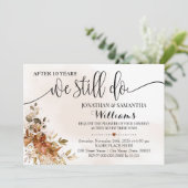 私たちはいまだに実行する ユーカリ 秋 ウェディング アニバーサリー 招待状 (スタンド正面)