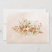 私たちはいまだに実行する ユーカリ 秋 ウェディング アニバーサリー 招待状 (裏面)