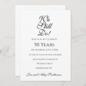 私たちはいまだに愛してる！ 結婚記念日パーティーの招待状 招待状 (正面/裏面)