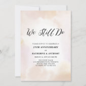 私たちはいまだに愛し合っている | モダン・ウォーターカラー 25周年記念 招待状 (正面)