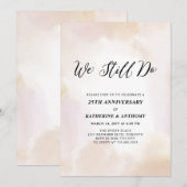 私たちはいまだに愛し合っている | モダン・ウォーターカラー 25周年記念 招待状 (正面/裏面)