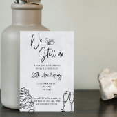 私たちはいまだに愛し合っている | モダン ミニマル 25周年記念 招待状