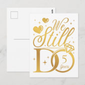 私たちはいまだに愛し合っている 5年目の結婚記念日 ポストカード (正面/裏面)