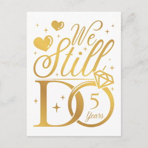私たちはいまだに愛し合っている 5年目の結婚記念日 ポストカード