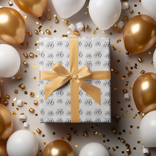 私たちはいまだに愛を誓う 結婚記念日 タイポグラフィ ラッピングペーパー