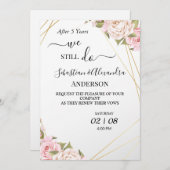 私たちはいまだに結婚誓約を更新します 結婚記念日のお招き 招待状 (正面/裏面)