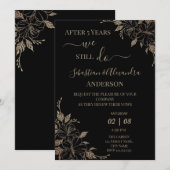 私たちはいまだに結婚誓約を更新します 結婚記念日 招待状 (正面/裏面)