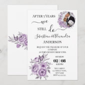 私たちはいまだに結婚誓約を更新します 結婚記念日 招待状 (正面/裏面)