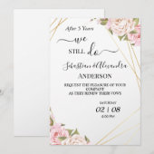 私たちはいまだに結婚誓約を更新します 結婚記念日 招待状 (正面/裏面)