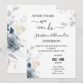 私たちはいまだに結婚誓約を更新する 結婚記念日のお知らせ 招待状 (正面/裏面)