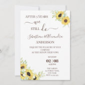 私たちはいまだに結婚誓約を更新する 結婚記念日の招待状 招待状 (正面)
