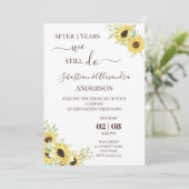 私たちはいまだに結婚誓約を更新する 結婚記念日の招待状 招待状 (スタンド正面)