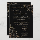 私たちはいまだに結婚誓約を更新する 結婚記念日 招待状 (正面/裏面)