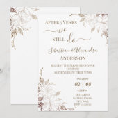 私たちはいまだに結婚誓約を更新する 結婚記念日 招待状 (正面/裏面)