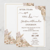 私たちはいまだに結婚誓約を更新する 結婚記念日 招待状 (正面/裏面)