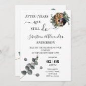 私たちはいまだに結婚誓約を更新する 結婚記念日 招待状 (正面/裏面)