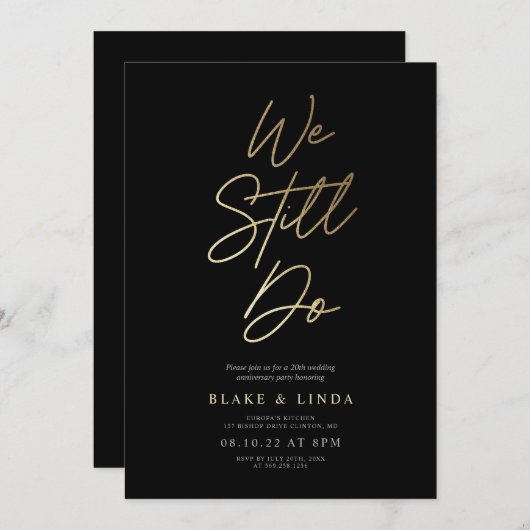 私たちはいまだに誓いの更新をします 招待状 (正面/裏面)