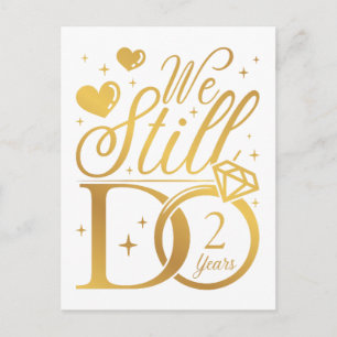 私たちはいまだに2年目の結婚記念日 ポストカード