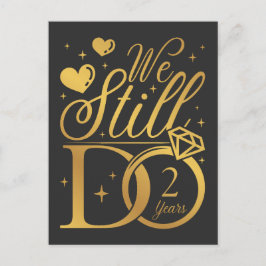 私たちはいまだに 2 年の結婚記念日 ポストカード