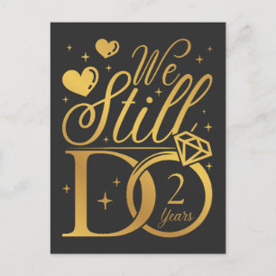 私たちはいまだに 2 年の結婚記念日 ポストカード